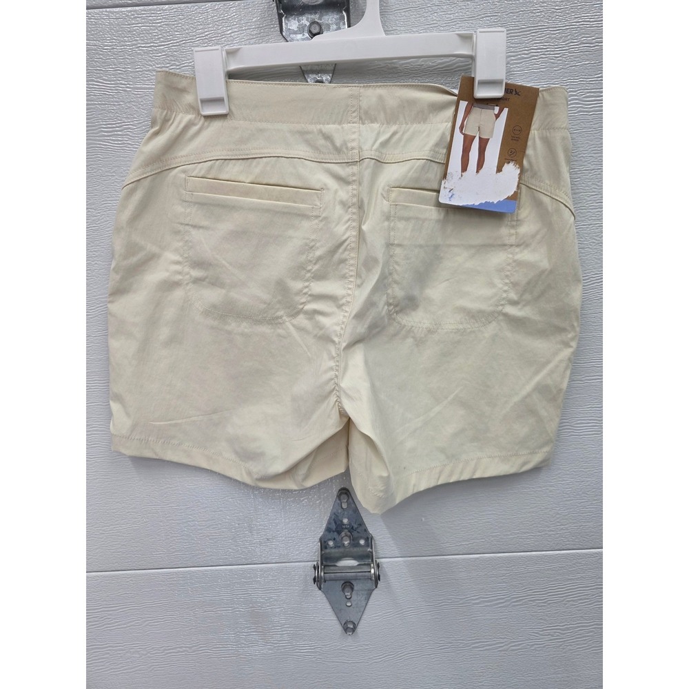 Eddie Bauer Womens Sightscape Horizon Shorts Cream Stretch StormRepel Hiking